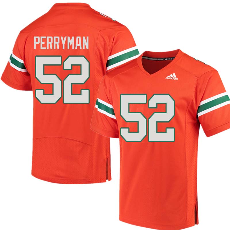 Adidas Miami Hurricanes #52 Denzel Perryman College Football Jerseys Sale-Orange - Click Image to Close